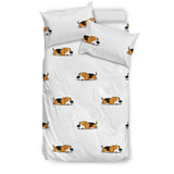 Cute Beagle Dog Sleeping Pattern  Bedding Set