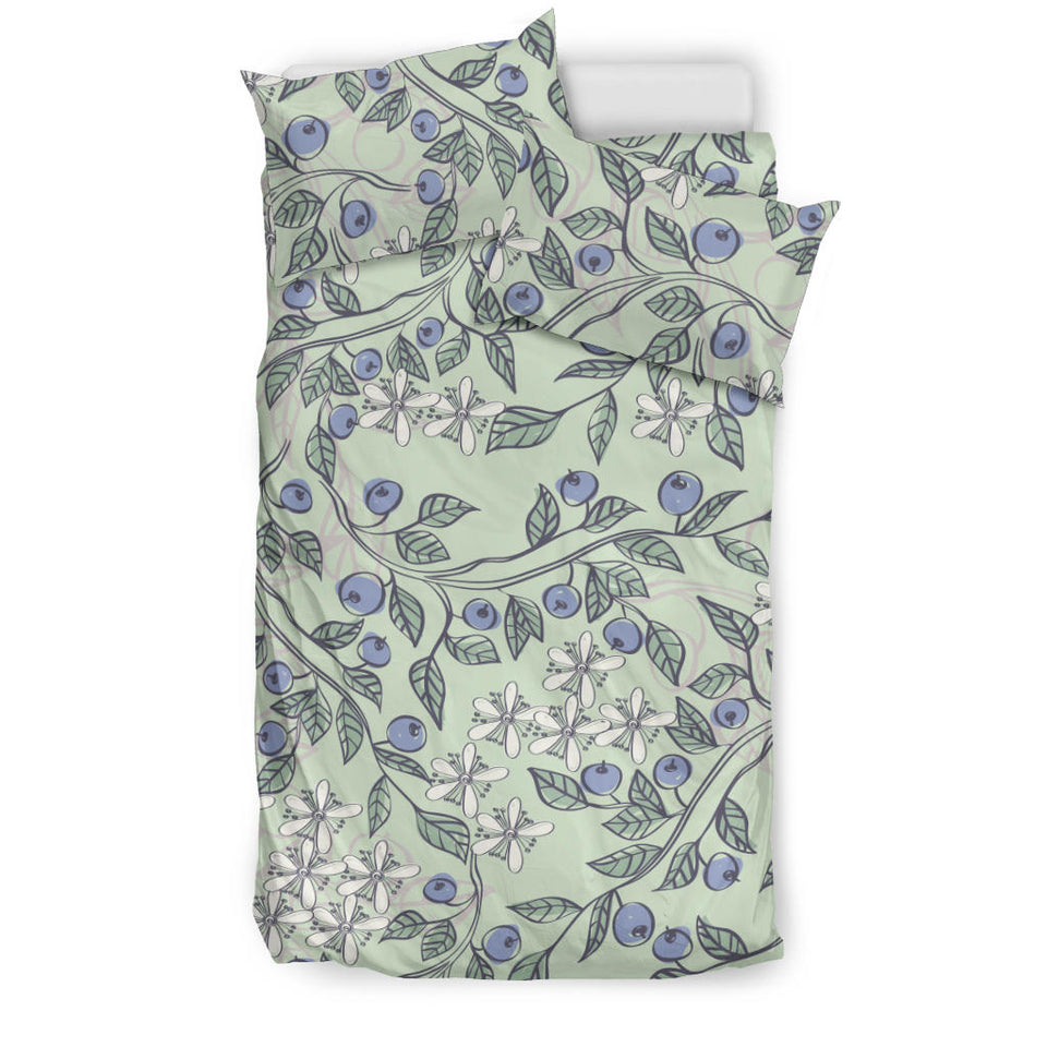 Hand Drawn Blueberry Pattern  Bedding Set