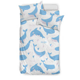 Blue Whale Pattern Bedding Set