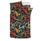 Colorful Snake Plant Pattern Bedding Set