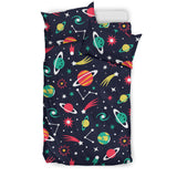 Colorful Space Pattern Planet Star Bedding Set