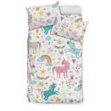 Colorful Unicorn Pattern Bedding Set
