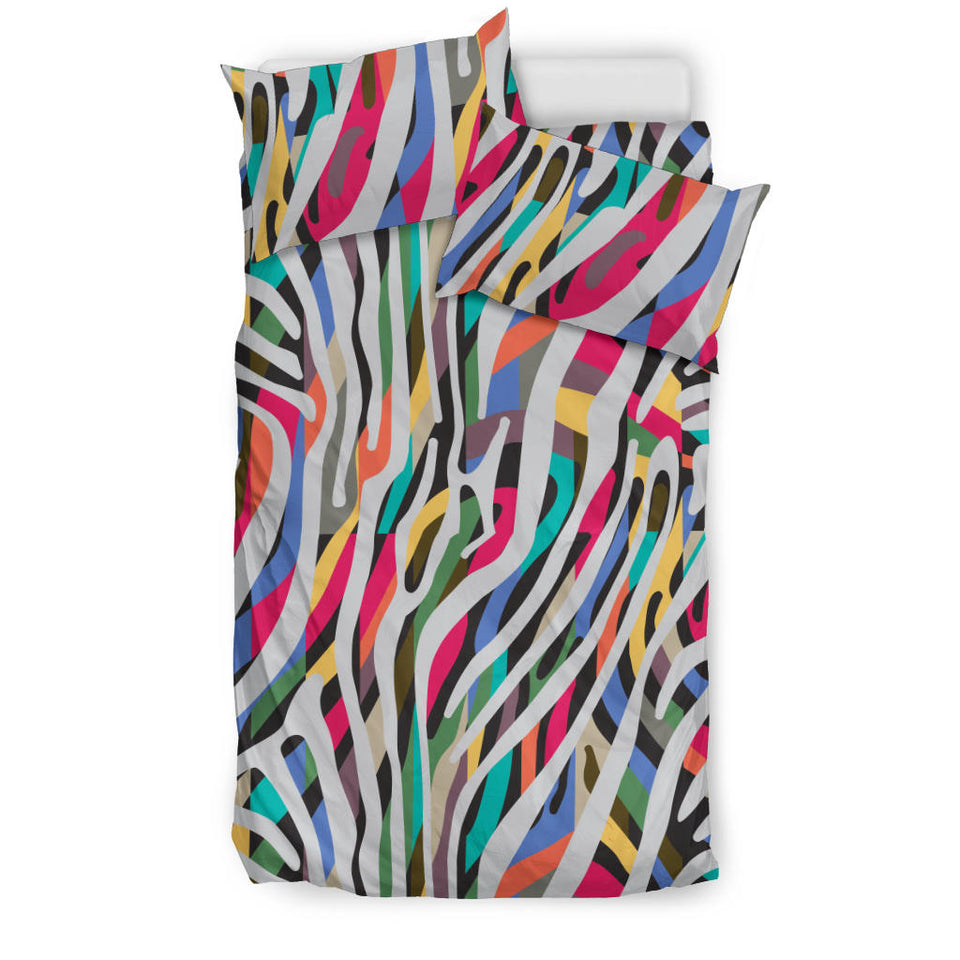 Colorful Zebra Skin Pattern Bedding Set