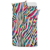 Colorful Zebra Skin Pattern Bedding Set