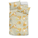 Cute Fat Shiba Inu Dog Pattern Bedding Set