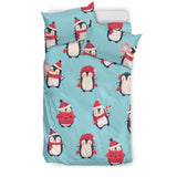 Cute Penguin Christmas  Design Pattern Bedding Set