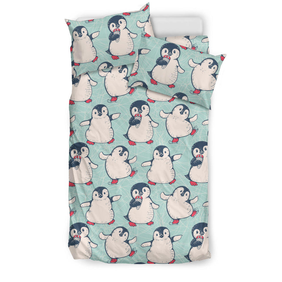Cute Penguin Pattern Bedding Set