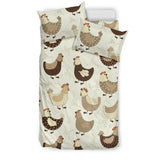 Cute Rooster Chicken Cock Bedding Set