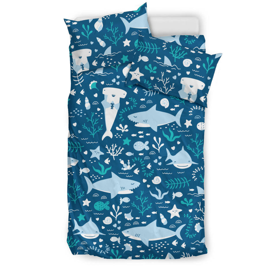 Cute Shark Pattern Bedding Set