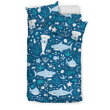 Cute Shark Pattern Bedding Set