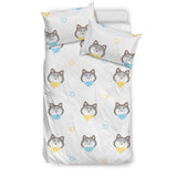 Cute Siberian Husky Pattern Bedding Set