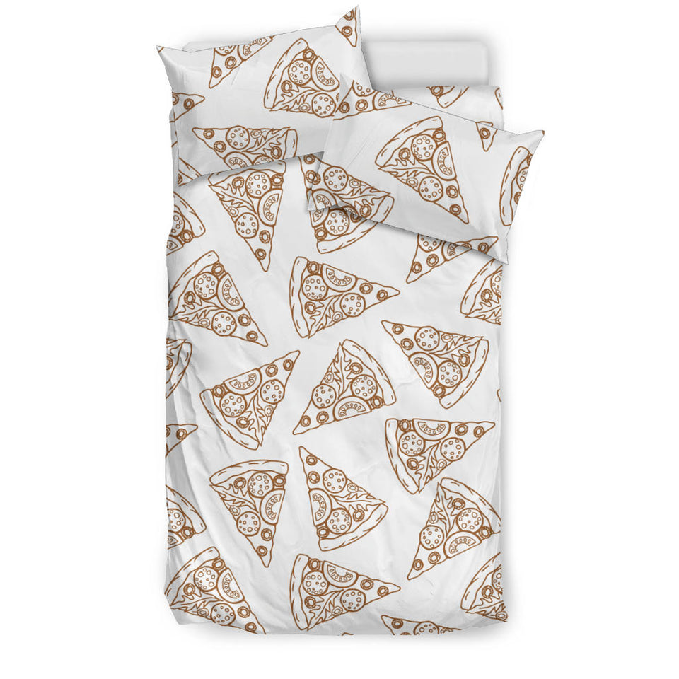 Hand Drawn Pizza Pattern Bedding Set