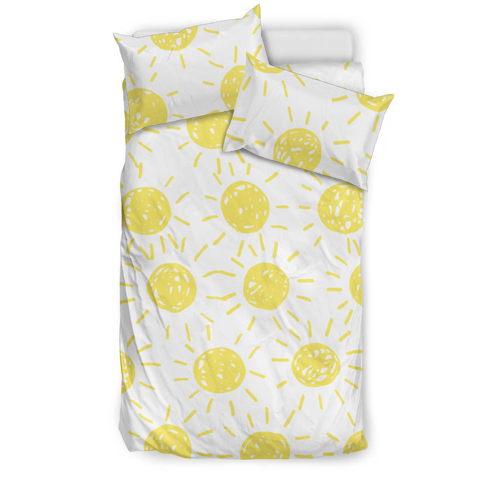 Hand Drawn Sun Pattern Bedding Set