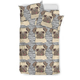 Happy Pug Pattern Bedding Set