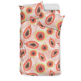 Papaya Leaves Pattern Bedding Set