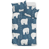 Polar Bear Mother Her Child Pattern Bedding Set