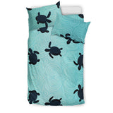 Sea Turtle With Blue Ocean Backgroud Bedding Set