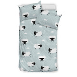 Sheep Polka Dot Cloud Pattern Bedding Set