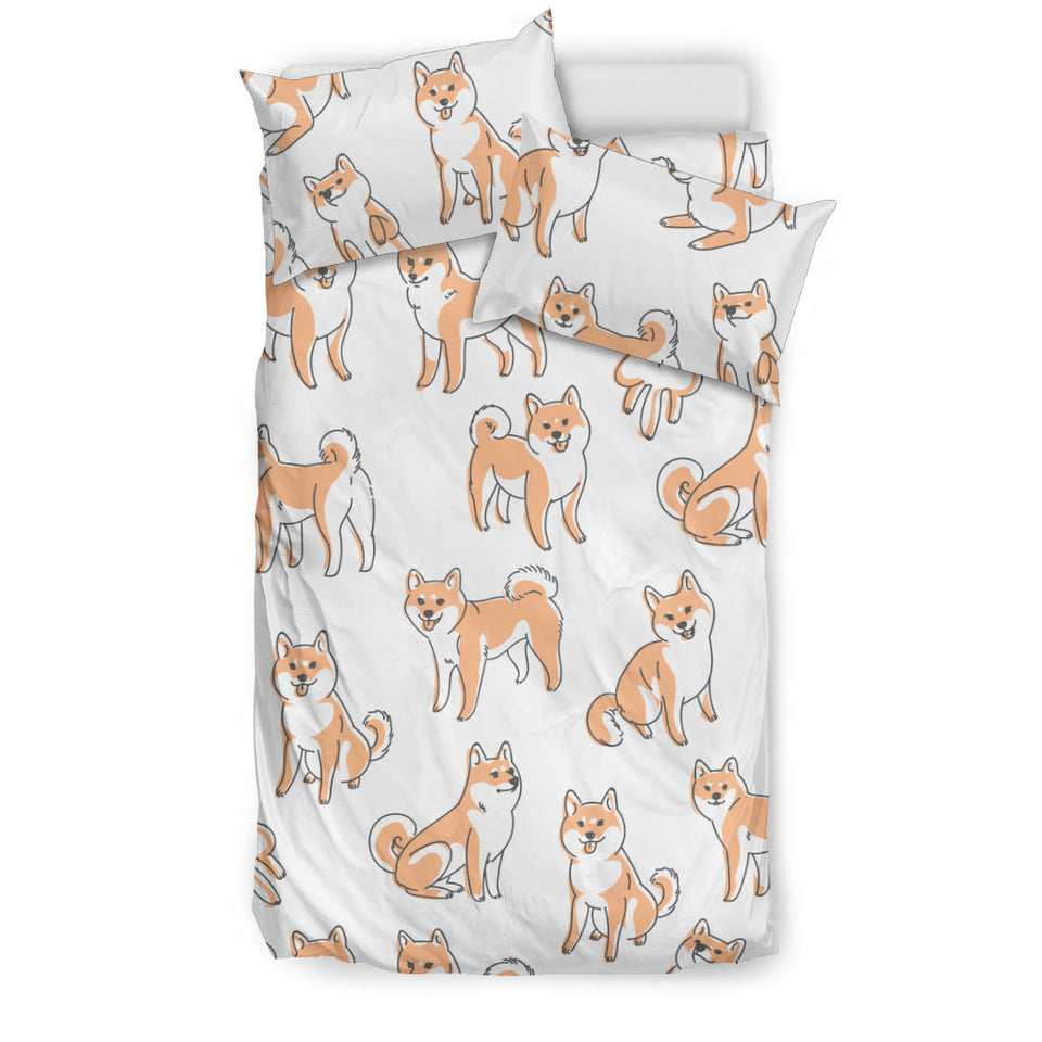 Shiba Inu Dog Pattern Bedding Set