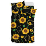 Sunflower Golden Polygonal Shapes Bedding Set