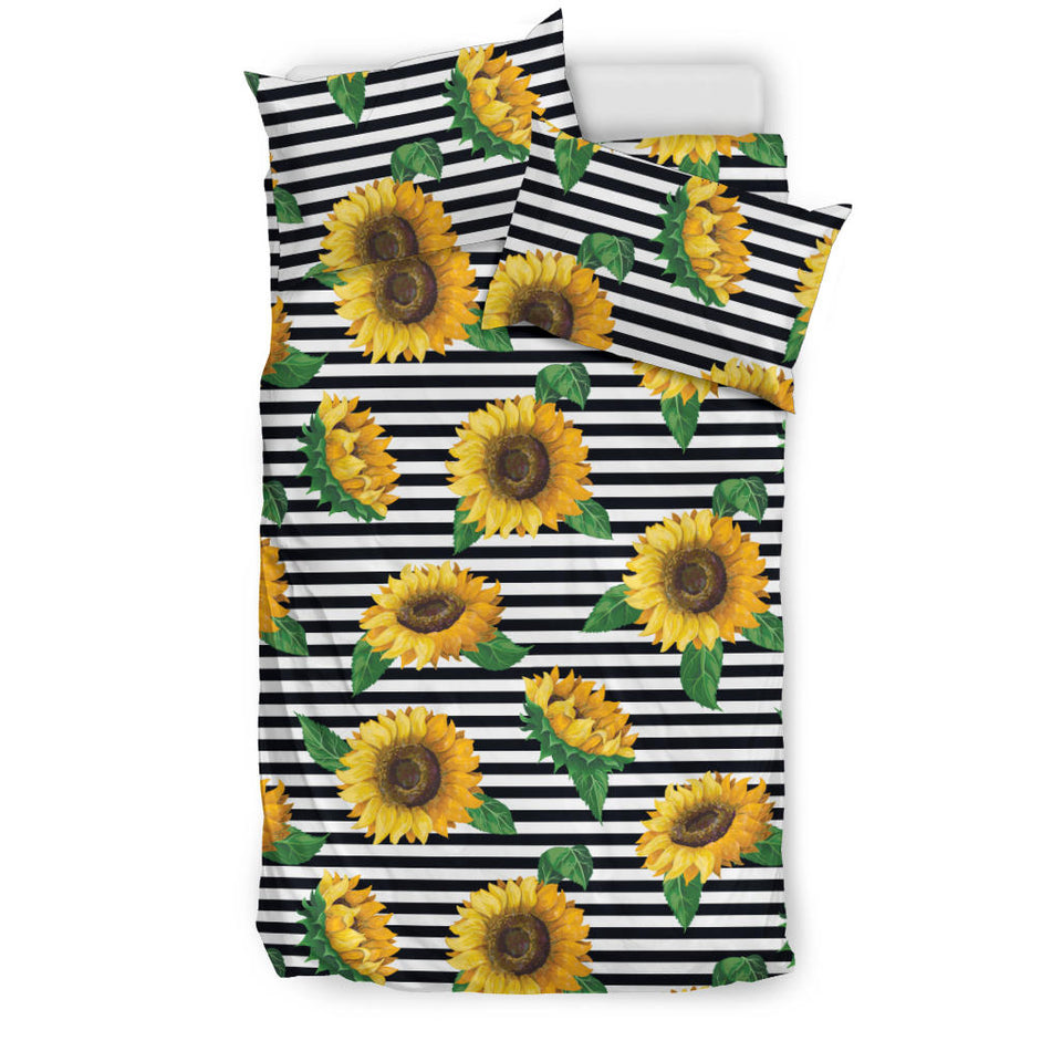 Sunflowers Ribbon Background Bedding Set