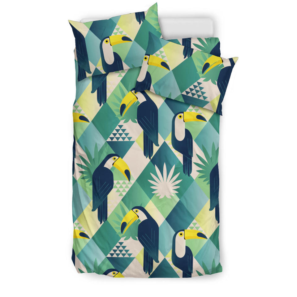 Toucan Tropical Leaves Design Pattern  Bedding Set