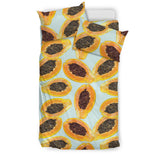 Watercolor Papaya Pattern Bedding Set