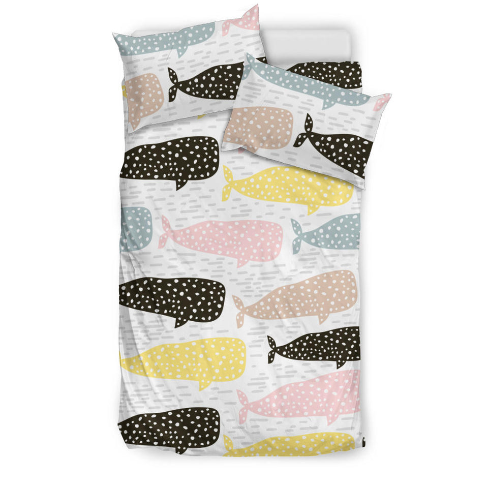 Whale Dot Pattern Bedding Set