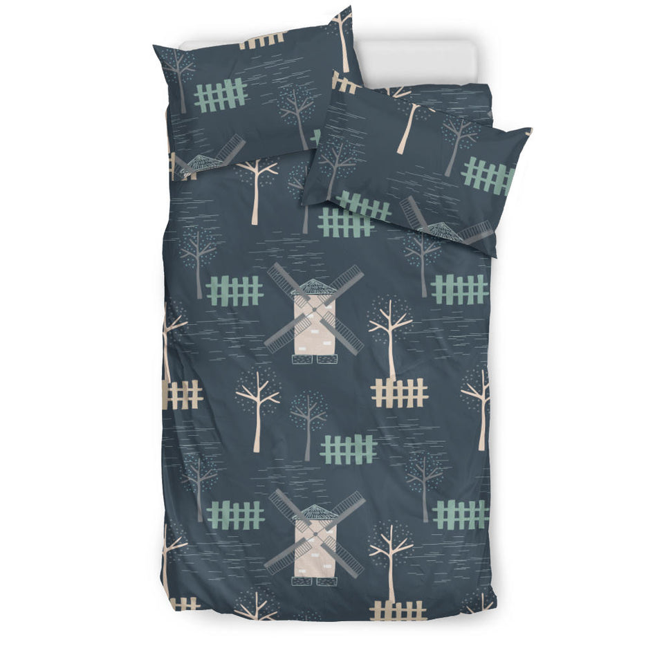 Windmill Tree Pattern Bedding Set