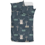 Windmill Tree Pattern Bedding Set