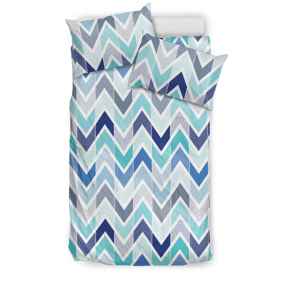 Zigzag  Chevron Blue Pattern Bedding Set