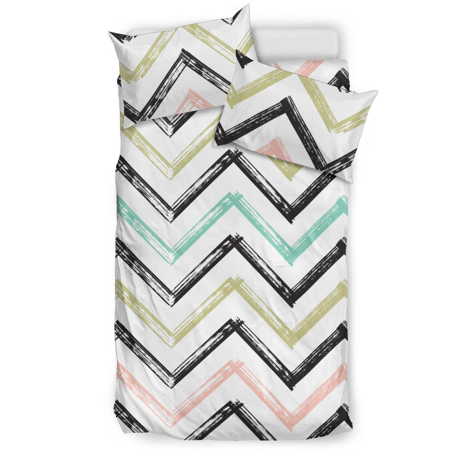 Zigzag  Chevron Paint Pattern Bedding Set