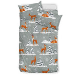 Beautiful Deers Winter Christmas Bedding Set