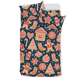 Christmas Gingerbread Cookie Pattern Bedding Set