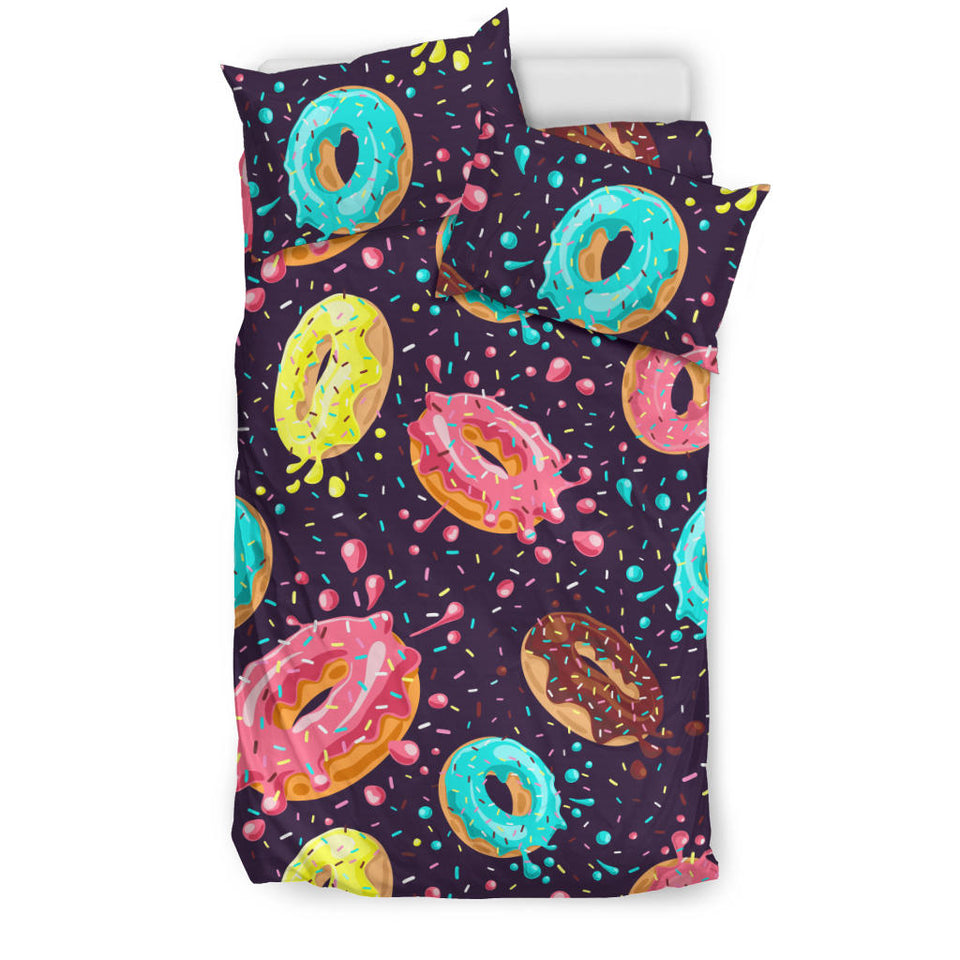 Colorful Donut Glaze Pattern Bedding Set