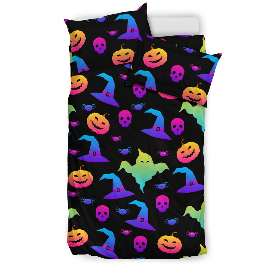 Colorful Halloween Background Bedding Set