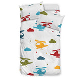 Colorful Helicopter Pattern Bedding Set