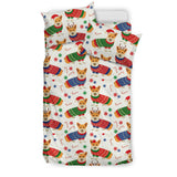 Corgi Christmas Pattern Bedding Set