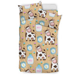 Cow Bottle Of Milk Pattern Bedding Set