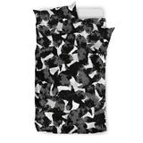 Crow Illustration Pattern Bedding Set
