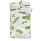 Cucumber Sketch Pattern Bedding Set
