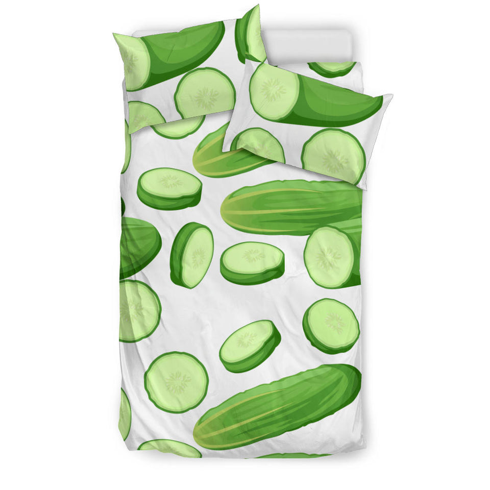 Cucumber Whole Slices Pattern Bedding Set