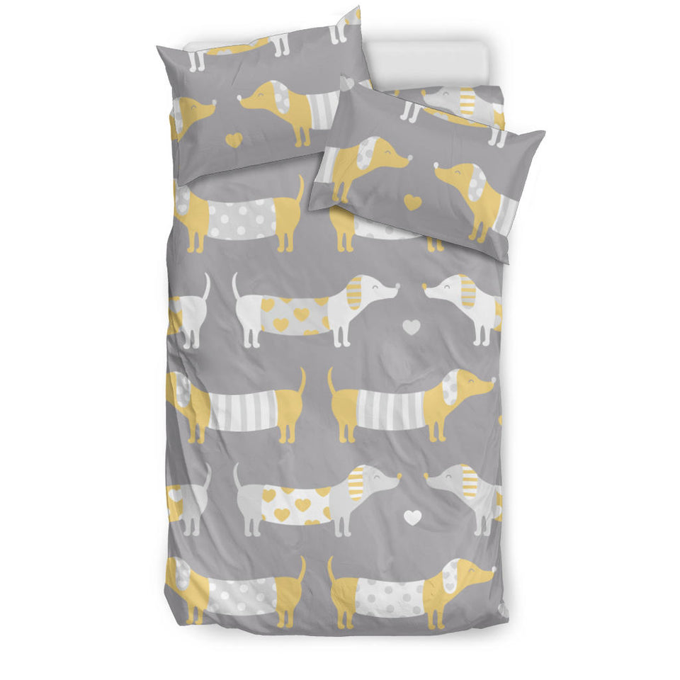 Cute Dachshund Dog Pattern Bedding Set