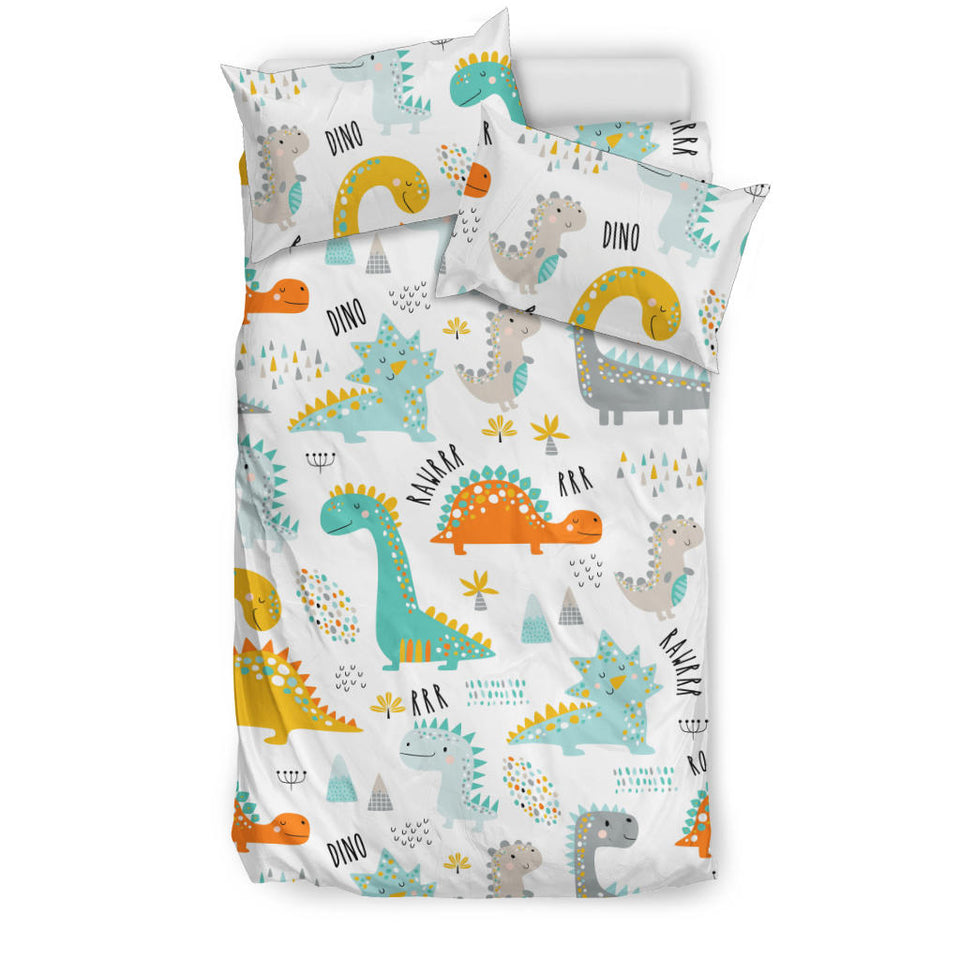 Cute Funny Kids Dinosaurs Pattern Bedding Set
