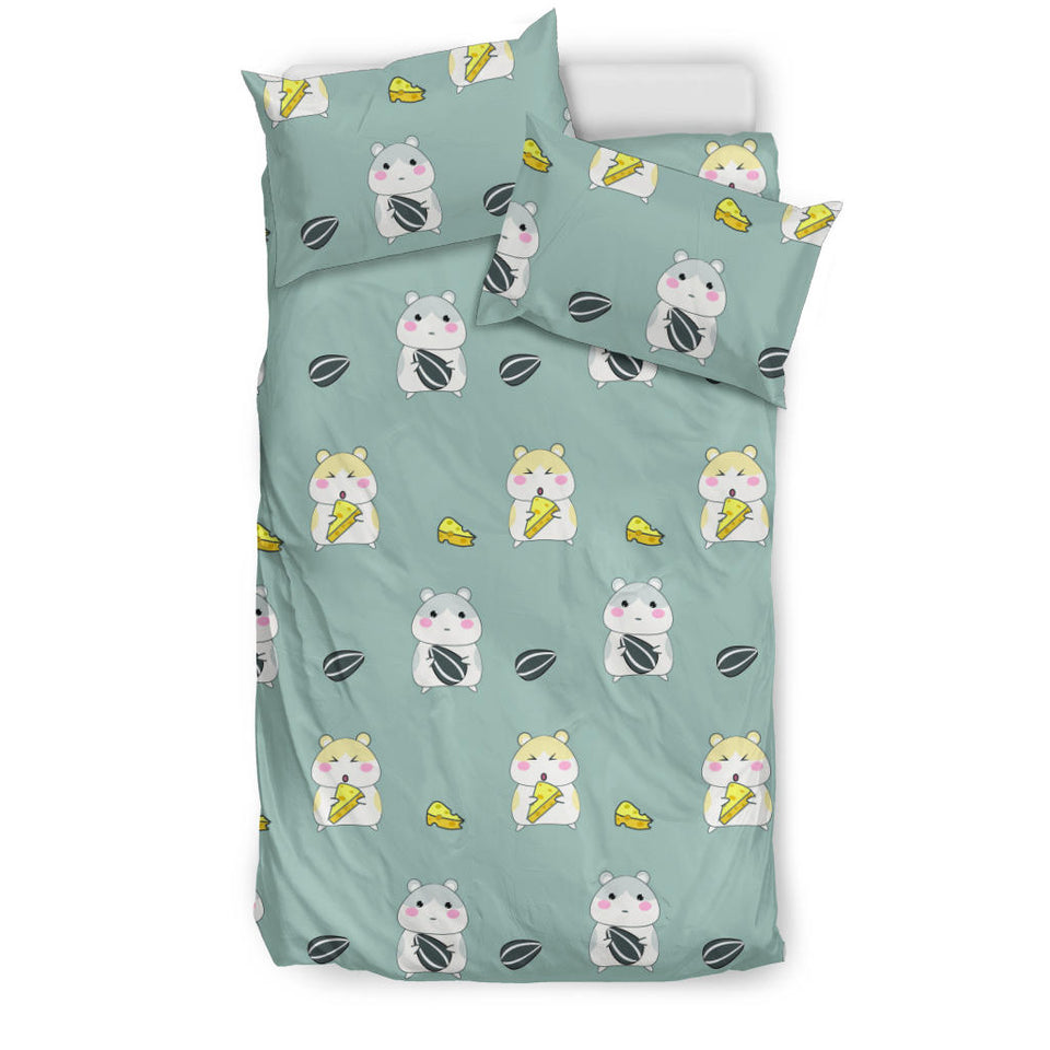 Cute Hamster Cheese Pattern Bedding Set