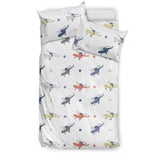 Cute Helicopter Star Pattern Bedding Set