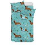 Dachshund Decorative Background Bedding Set