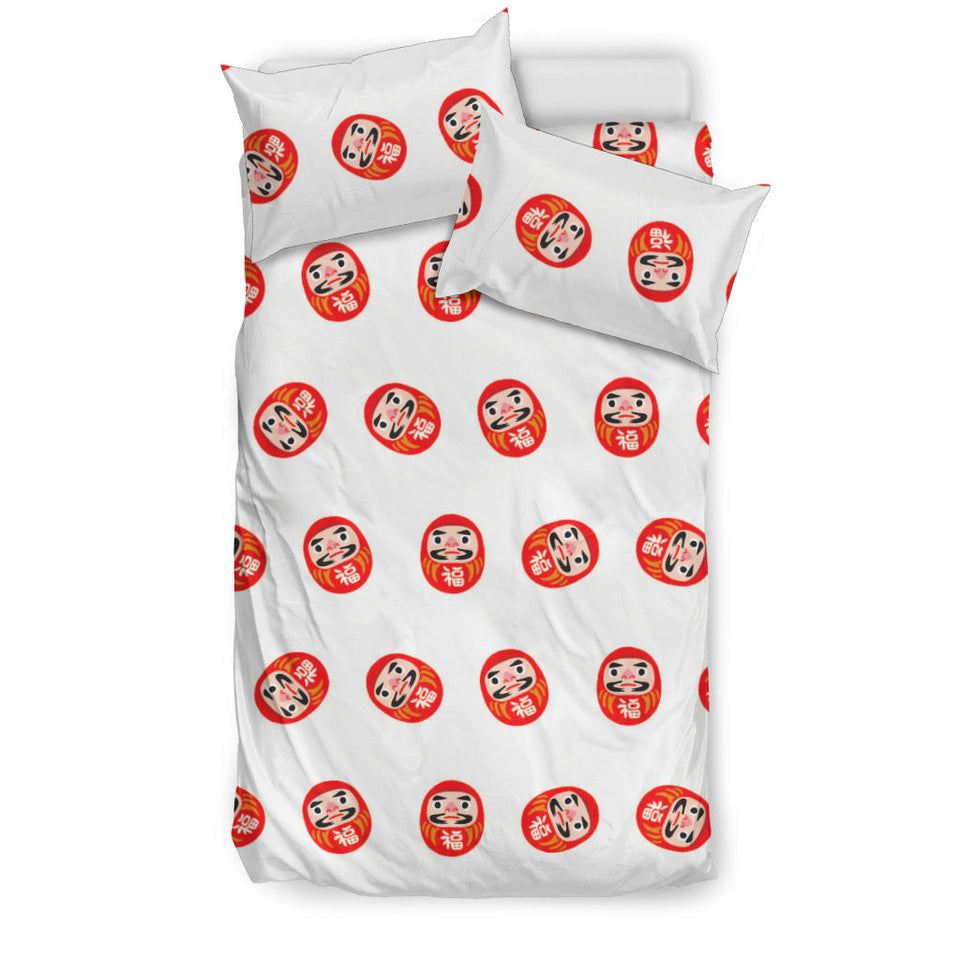 Daruma Japanese Wooden Doll Pattern Bedding Set
