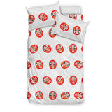Daruma Japanese Wooden Doll Pattern Bedding Set