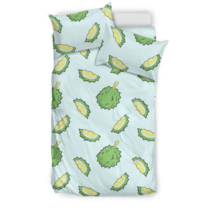 Durian Pattern Blue Background Bedding Set